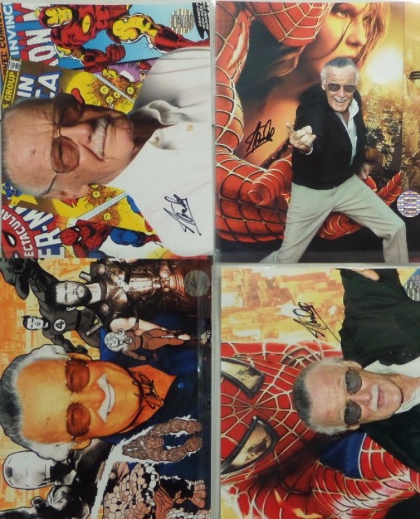 This $2000.00 lot holds FOUR different hand signed color 8x10's, and all have his own Stan Lee Excelsior Approved lifetime holograms on them. Solid buy and hold comic investment, and all are signed in bold clean black sharpie by the deceased inventor and animator. 