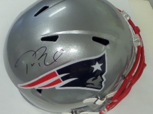 Brady fans and dealers will for sure want to get in on this opportunity of a lifetime!  It is a full size silver Pats helmet from Riddell, a replica style helmet that is still boxed in store-bought condition.  It is hand-signed in black sharpie by the G.O.A.T. of all G.O.A.T.'s himself, 7 time Super Bowl Champion, Tom Brady, and is fully TRISTAR certified (7752770) for absolute authenticity.  There is potentiality here for a multi thousand return on investment!