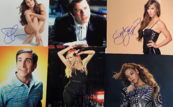 This wonderful celeb collection is TWENTY-FIVE 8x10 photos, and each and every one of them comes hand-signed by the star shown.  Included are HUGE names like Marisa Tomei, Emilia Clarke, Hayden Penatierre, Jennifer Lawrence, Gerard Butler, Sofia Vergara, John Travolta, Steve Carrell, Kaley Cuoco, Jennifer Love Hewitt, Beyonce, Tom Holland (Spiderman), Teri Hatcher and more.  AWESOME celebrity grouping here, and retail is high hundreds!