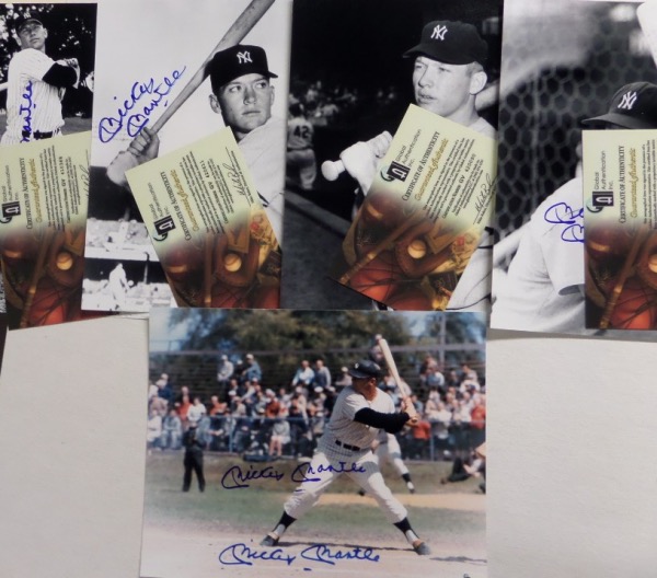 This lot is perfect for a dealer, collector and investor as every 8x10 image shows the HOF slugger in a different pose. Most are 1950's B&W beauties, and all come perfectly blue sharpie signed on great spots. All are 9's or better, an each has BOTH a GAI COA and numbered hologram for NO BS authenticity. 