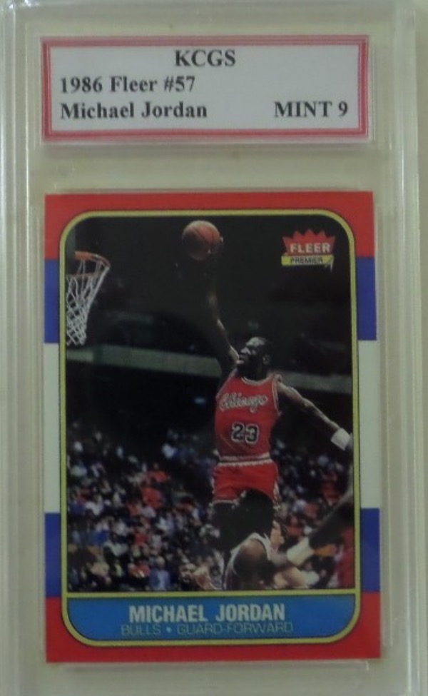 Coach s Corner 1986 Fleer 57 Michael Jordan ROOKIE CARD Mint 9