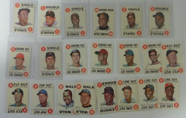 This fabulous opportunity is TWENTY-ONE different 1968 Topps game cards.  These cards are in fabulous condition, averaging EX/MT, with many better and some worse, and included are HOF greats like Kaline, Allen, Santo, Torre, Carew, Cepeda, Yaz, Clemente, F. Robinson, Mays, Aaron, Mantle and Killebrew.  AWESOME lot of cards, with HUGE retail potential!