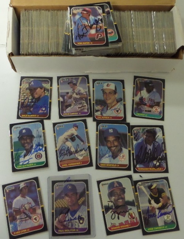 Coach S Corner 1987 Donruss COMPLETE Hand Signed BB Card Set