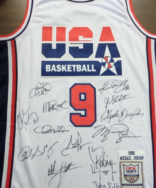 Coach's Corner - 1992 Dream Team multi signed USA Basketball jersey!