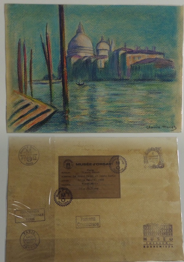 This super nice, all by hand original is valued at many times our asking price, and has a slew of gallery stamps remaining on the back side. It is super colorful, comes hand signed in a lower corner, and shows a Mediterranean scene from the water. It is stunning, and belongs in every serious art collection. 