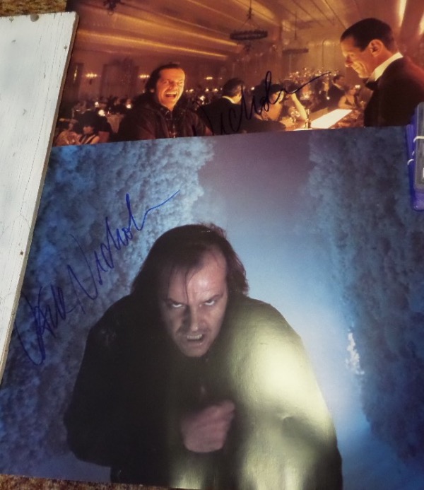 If you are a fan or enthusiast of Stanley Kubrick's 1980 classic horror film, "The Shining," then you'll no doubt want to get in on this lot of four HUGE, full color 15x20 shots of Jack Nicholson in the movie.  These are some iconic images, and each is boldly penned in sharpie by the 3 time Academy Award winner himself.  Awesome lot, and each photo can retail well into the hundreds by itself!