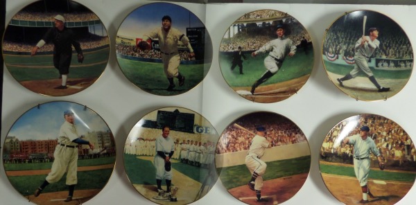 This first--and possibly last--time offering here at CCSA is a complete collection of (15) wonderful, MINT plates from The Bradford Exchange.  All are in original packaging and in pristine condition, and included are Cy Young, Honus Wagner, Babe Ruth, Lou Gehrig, Ty Cobb, Rogers Hornsby, Jimmie Foxx, Walter Johnson, Joe Jackson, Tris Speaker, Christy Mathewson, Pie Traynor, Mel Ott, Mickey Cochrane and Lefty Grove.  A truly astounding collection of beautiful collector's plates, and retail potential here is low thousands!