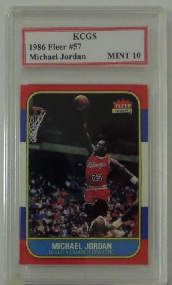 This is 1 of the hottest cards in all of sports and comes slabbed and graded by KCGS as MINT 10.  Not the biggest name in card grading but upon closer inspection the card is in superb shape with great corners and centering.  We all know how high the BV is here. WOW!