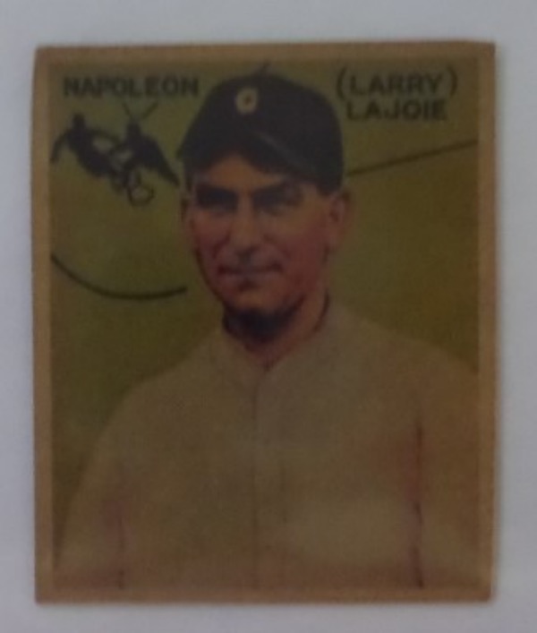 This card #196 of Larry "Nap" Lajoie from 1933 Goudey is in EX+ condition with a nice looking fron t but back has some minor wear at bottom and top right corner. EX+ is a fair grade for this coveted card.