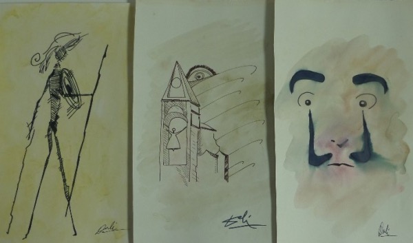 Coach S Corner 3 Salvador Dali ORIGINAL SIGNED Artworks