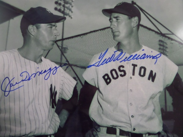 Coach S Corner Joe DiMaggio Ted Williams Dual Signed Certified Photo