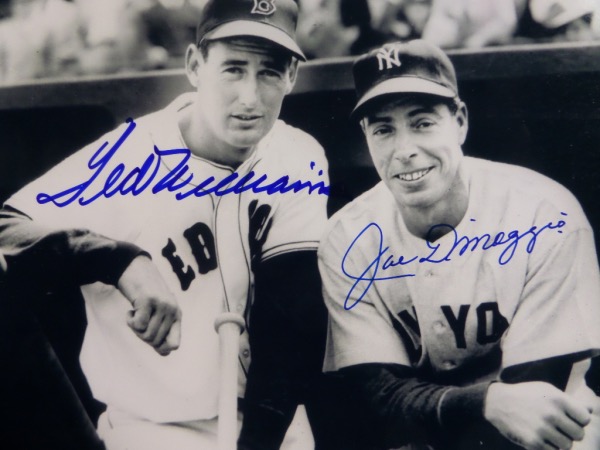 Coach S Corner Joe Dimaggio Ted Williams Dual Signed Photo