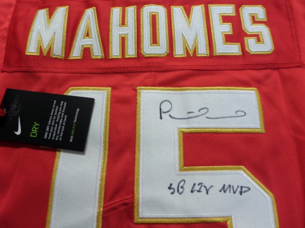 This mint authentic bright red Chiefs jersey comes signed by this future HOFer on his back numbers with this great inscription  included.  Chiefs are favored for yet another run this year after winning it AGAIN last year and this jersey shows off wonderfully and is guaranteed authentic. HIGH retail 