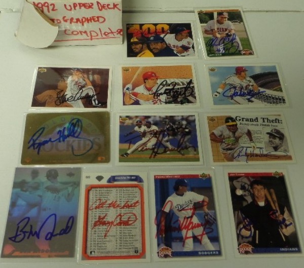 This remarkable lot is a fully signed card set. NOT 92%, heck, not even 99% signed..It is 100% signed by everyone. Stars, rookies, HOF'ers etc. and value is sky high on the near impossible chance. 