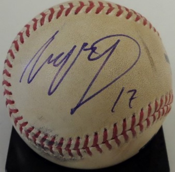 This Official Major League Baseball from Rawlings was used, according to our consignor, in actual MLB action, and comes hand-signed in blue ink by 2021 AL MVP, Shohei Ohtani.  The signature is a legible 8, sits on a side panel, and retail is mid/high hundreds!