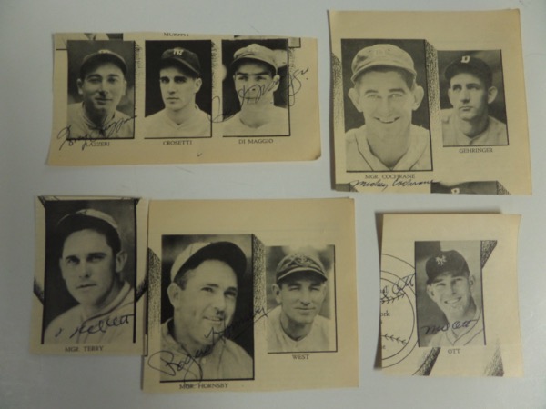 Coach S Corner 5 Different MLB HOF Ers Hand Signed Dual Signed