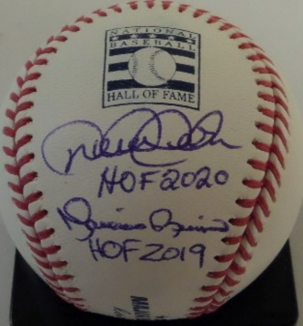 Coach S Corner Derek Jeter Mariano Rivera Dual Signed HOF Logo MLB