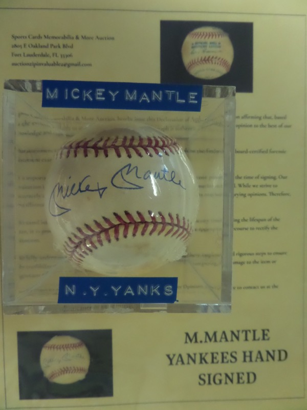 This 1990 ball would be a 10..but..it was stored in summer and winter temps and has lots of toning evident. It comes blue ink, sweet spot signed, fully lifetime certified genuine, and value as discolored is still lower hundreds. 