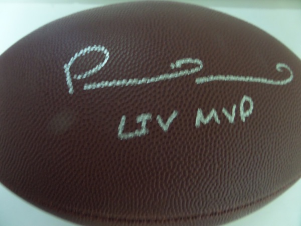 This mint Wilson NFL ball comes signed perfectly by this future HOF QB who just won yet another Super Bowl! Can he go down in history as better than Brady? He is definitely on his way.  Included LIV MVP with his autograph in silver and retails in the low thousands already!