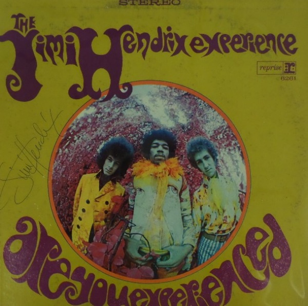 This original 1967 "Are You Experienced" LP album is really in fantastic, EX shape.  It is hand-signed on the front in black ink by guitar great and 1960's iconic figure, Jimi Hendrix, and will frame and display proudly in any music collection.  With his death now 54 YEARS ago, retail is high hundreds!