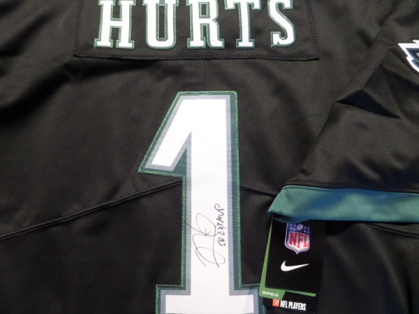This mint black GORGEOUS authentic jersey comes signed by the most recent Super Bowl Champion & MVP in black perfectly with his MVP inscription. Ideal to frame and show off and guaranteed authentic. Eagles are set for a long run atop the NFL so get it now! AWESOME. 