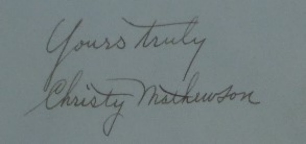 This rare and slightly off-blue vintage cut is approx. 4"x6" in size and in NM shape. It comes signed in the center of the paper by this long-deceased baseball HOFer wonderfully in black ink.  Ideal for matting/framing and book value is MANY times our low opening bid. 